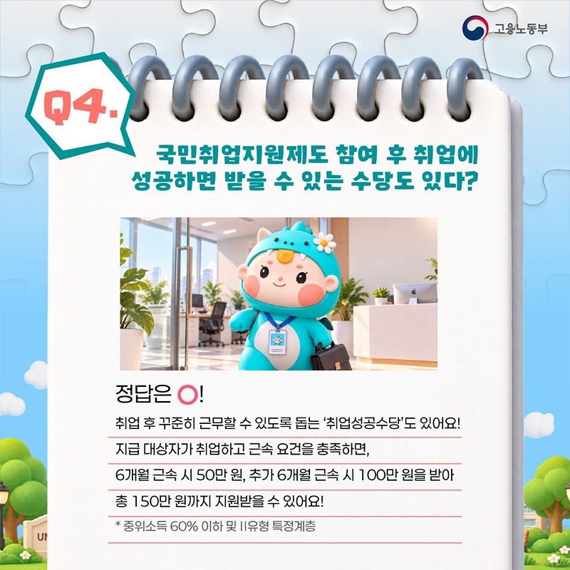OX 퀴즈로 알아보는 국민취업지원제도