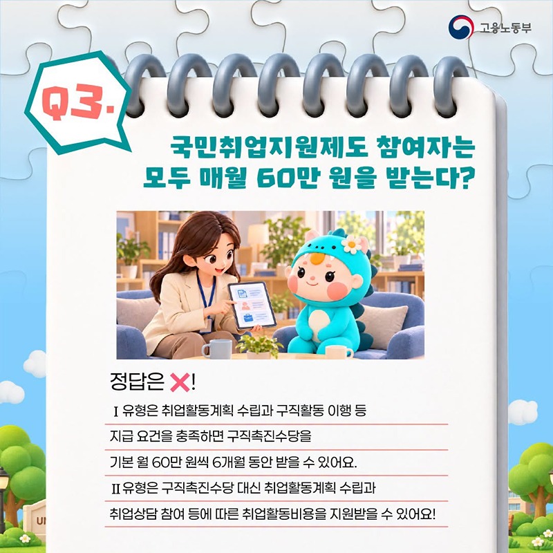 OX 퀴즈로 알아보는 국민취업지원제도
