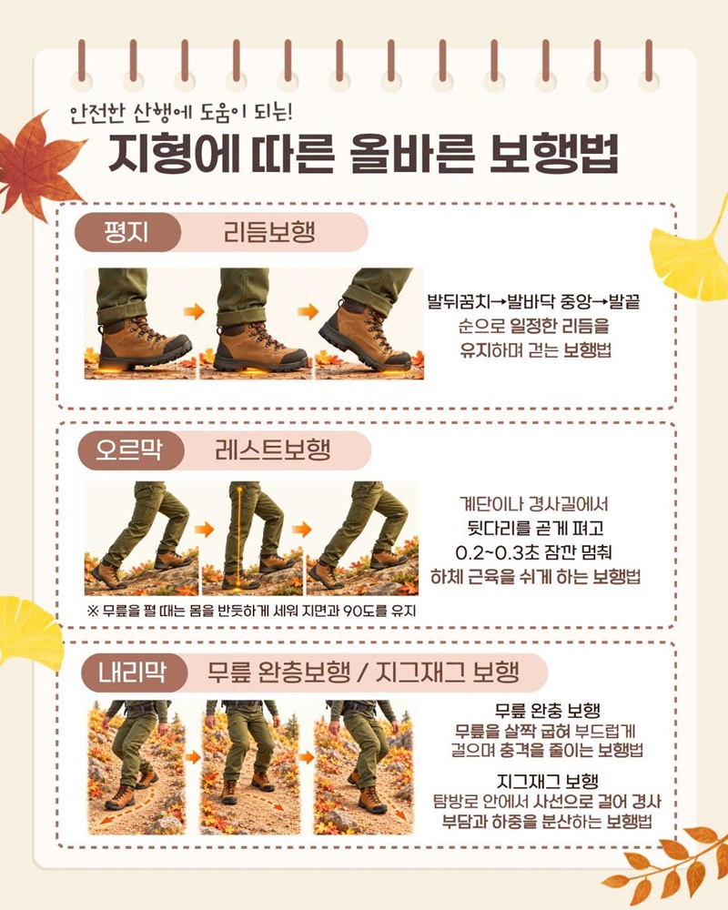 단풍철 가을산행 안전수칙