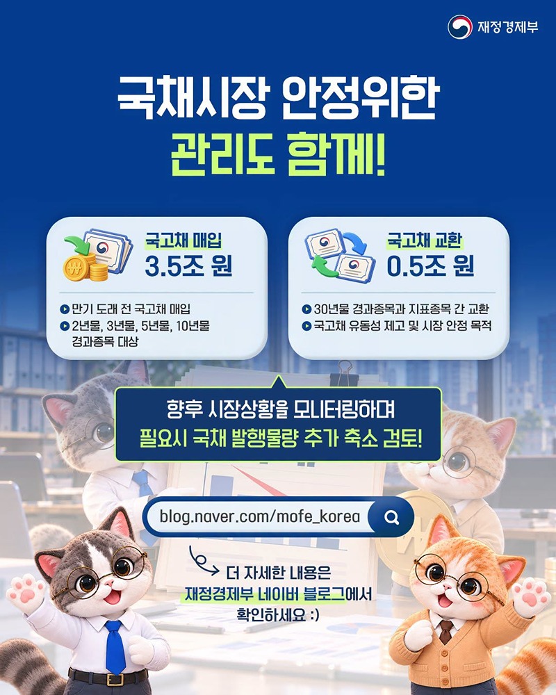 국고채 발행은 줄이고, 시장 안정은 더하고!