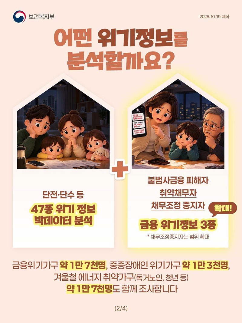 금융 위기로 막막한 가구도, 복지 지원을 받을 수 있을까요?