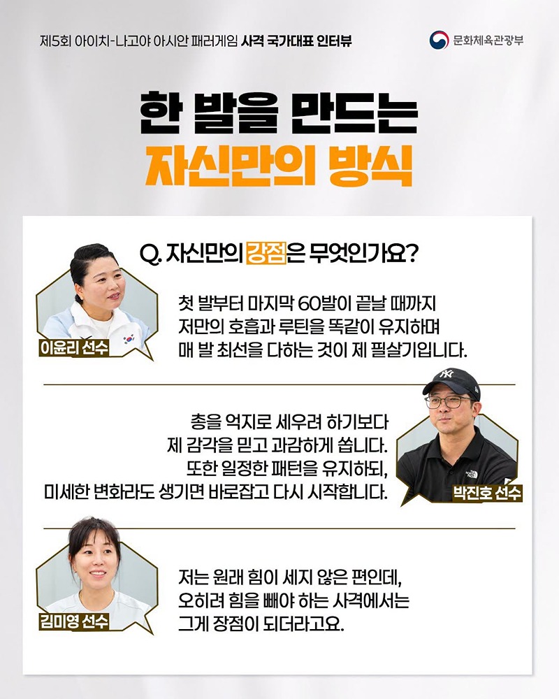 아시안 패러게임 국가대표 인터뷰 시리즈 ④ 사격 국가대표 선수 이야기