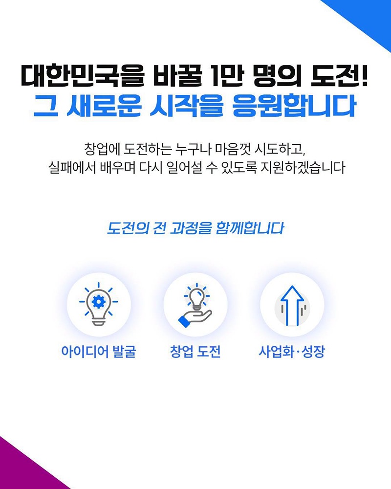 대한민국의 미래를 바꿀 1만 명의 도전!