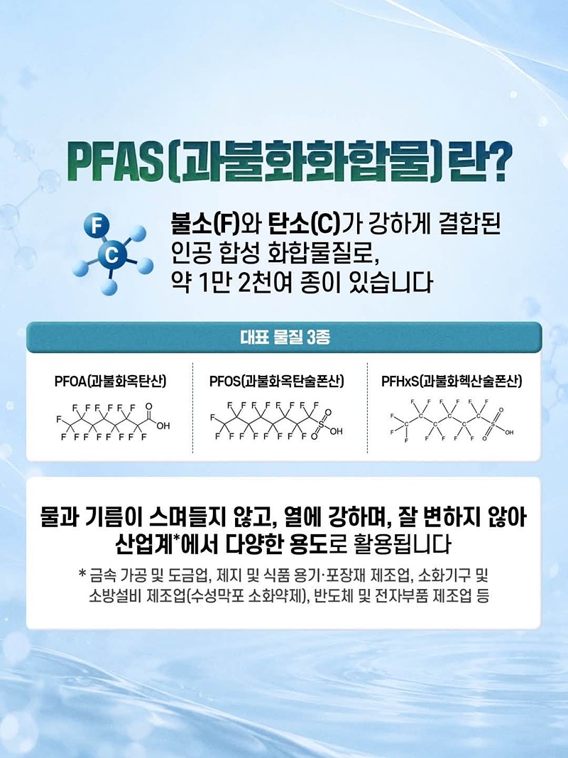 PFAS(과불화화합물), 이렇게 관리합니다