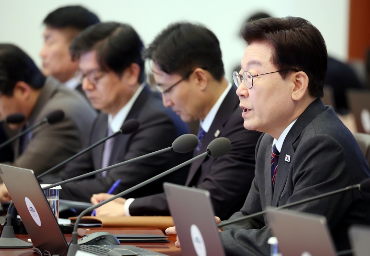 이재명 대통령이 22일 청와대에서 열린 수석보좌관회의에서 발언하고 있다. 2026.10.22 (ⓒ뉴스1, 무단 전재-재배포 금지)