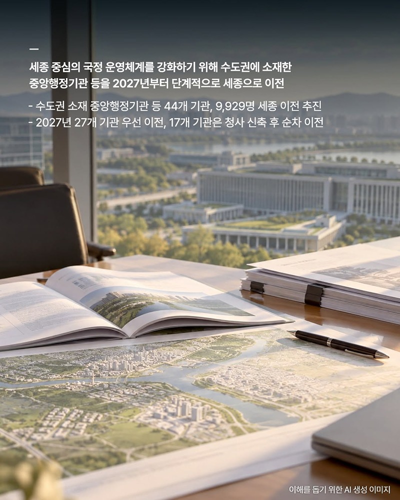 세종 중심 국정운영 강화, 2차 중앙행정기관 이전 본격 추진