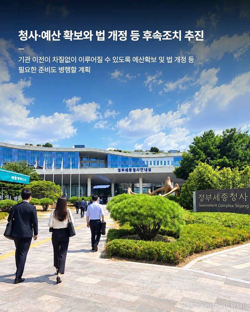 세종 중심 국정운영 강화, 2차 중앙행정기관 이전 본격 추진