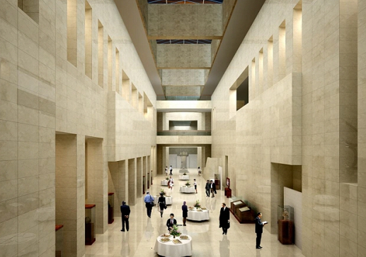 오는 11일 G20정상들을 처음 맞게 되는 국립중앙박물관 환영리셉션장의 모습