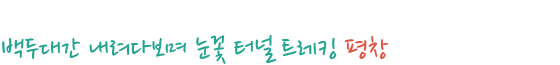백두대간 내려다보며 눈꽃 터널 트레킹 평창