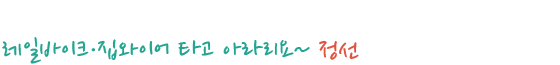 레일바이크·집와이어 타고 아라리요~ 정선
