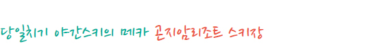당일치기 야간스키의 메카 곤지암리조트 스키장 