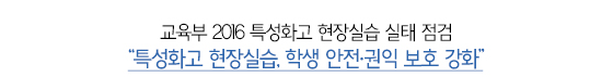 교육부 2016 특성화고 현장실습 실태 점검