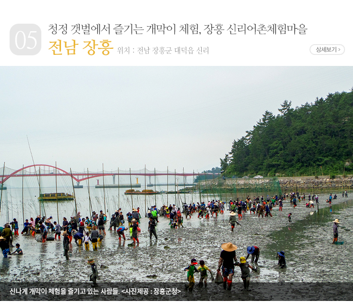 청정 갯벌에서 즐기는 개막이 체험, 장흥 신리어촌체험마을 - 전남 장흥군