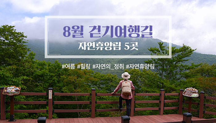 8월 걷기여행길, 자연휴양림 5곳