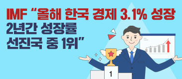 1. IMF “올해 한국 경제 3.1% 성장…2년간 성장률 선진국 중 1위”