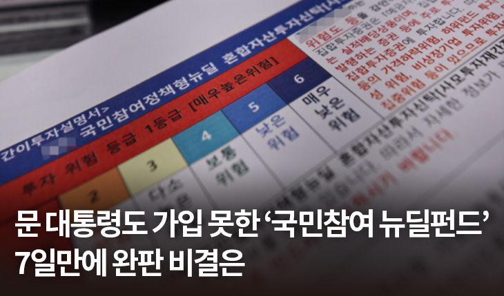 1. 문 대통령도 가입 못한 ‘국민참여 뉴딜펀드’…7일만에 완판 비결은