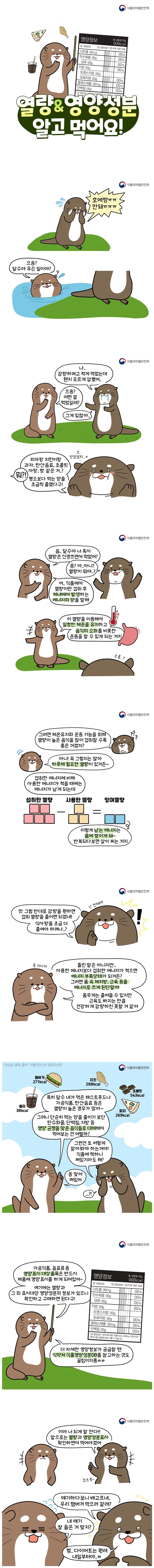 [웹툰] 열량&영양성분 알고 먹어요!