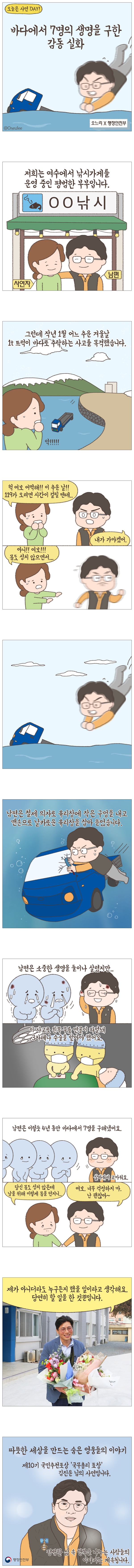 [웹툰] 바다에서 7명의 생명을 구한 감동 실화!