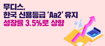 2. 무디스, 한국 신용등급 ‘Aa2’ 유지 성장률 3.5%로 상향
