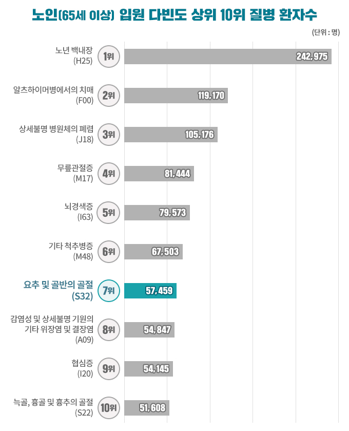 노인 다빈도 질환 순위