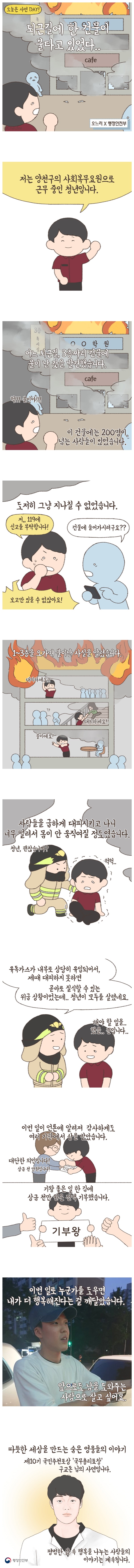 [웹툰] 퇴근길에 한 건물이 불타고 있었다..