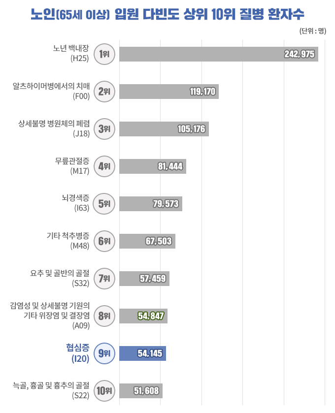 노인질환 다빈도 통계