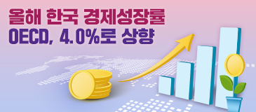 올해 한국 경제성장률 OECD, 4.0%로 상향