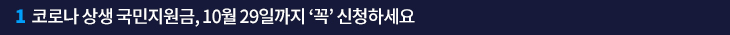 코로나 상생 국민지원금, 10월 29일까지 ‘꼭’ 신청하세요