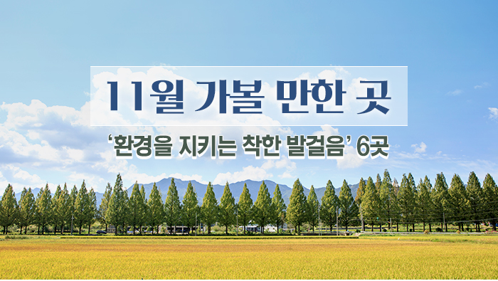 11월 가볼 만한 곳 ‘환경을 지키는 착한 발걸음’ 6곳