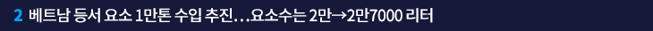2. 베트남 등서 요소 1만톤 수입 추진…요소수는 2만→2만7000 리터