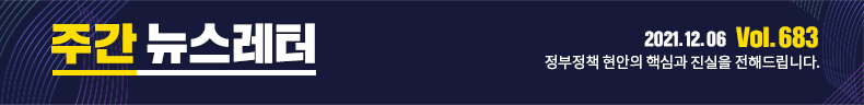 주간뉴스레터 2021.12.06 Vol.683 정부정책 현안의 핵심과 진실을 전해드립니다.