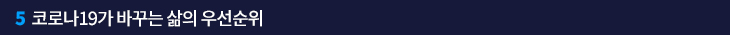 5. 코로나19가 바꾸는 삶의 우선순위