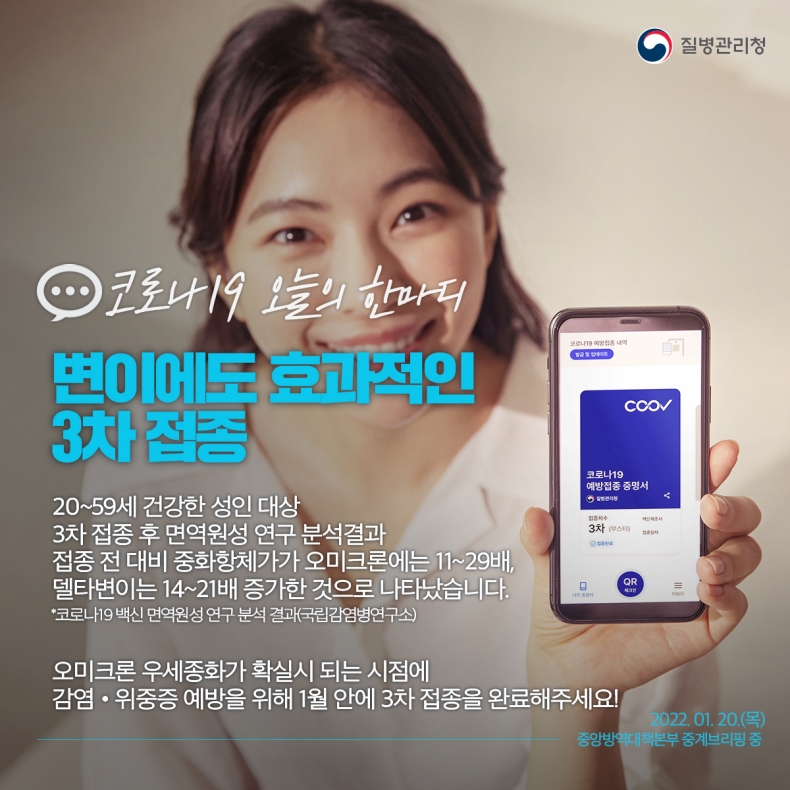 변이에도 효과적인 3차 접종 변이에도 효과적인 3차 접종