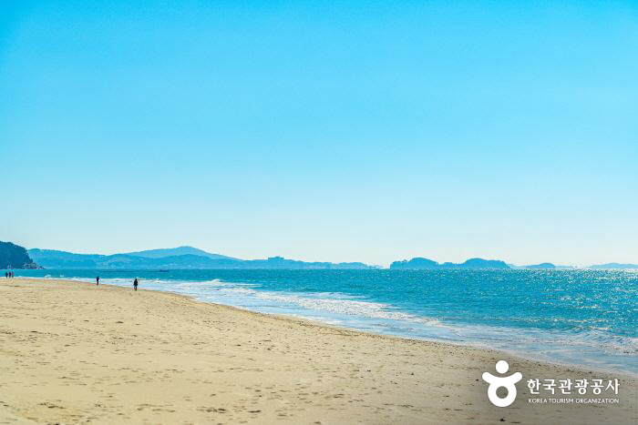 끝없이 길게 이어지는 모래사장 - 한국관광공사