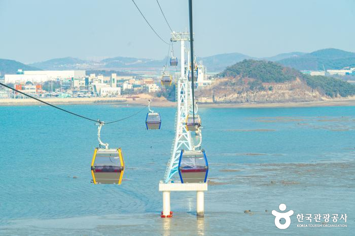 밀물 시간대 케이블카 - ⓒ한국관광공사