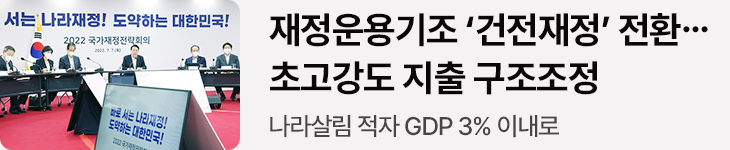 재정운용기조 ‘건전재정’ 전환…초고강도 지출 구조조정 - 나라살림 적자 GDP 3% 이내로