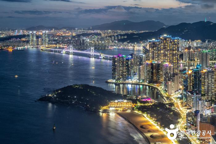 엑스더스카이에서 내려다본 해운대 야경 - ⓒ 한국관광공사