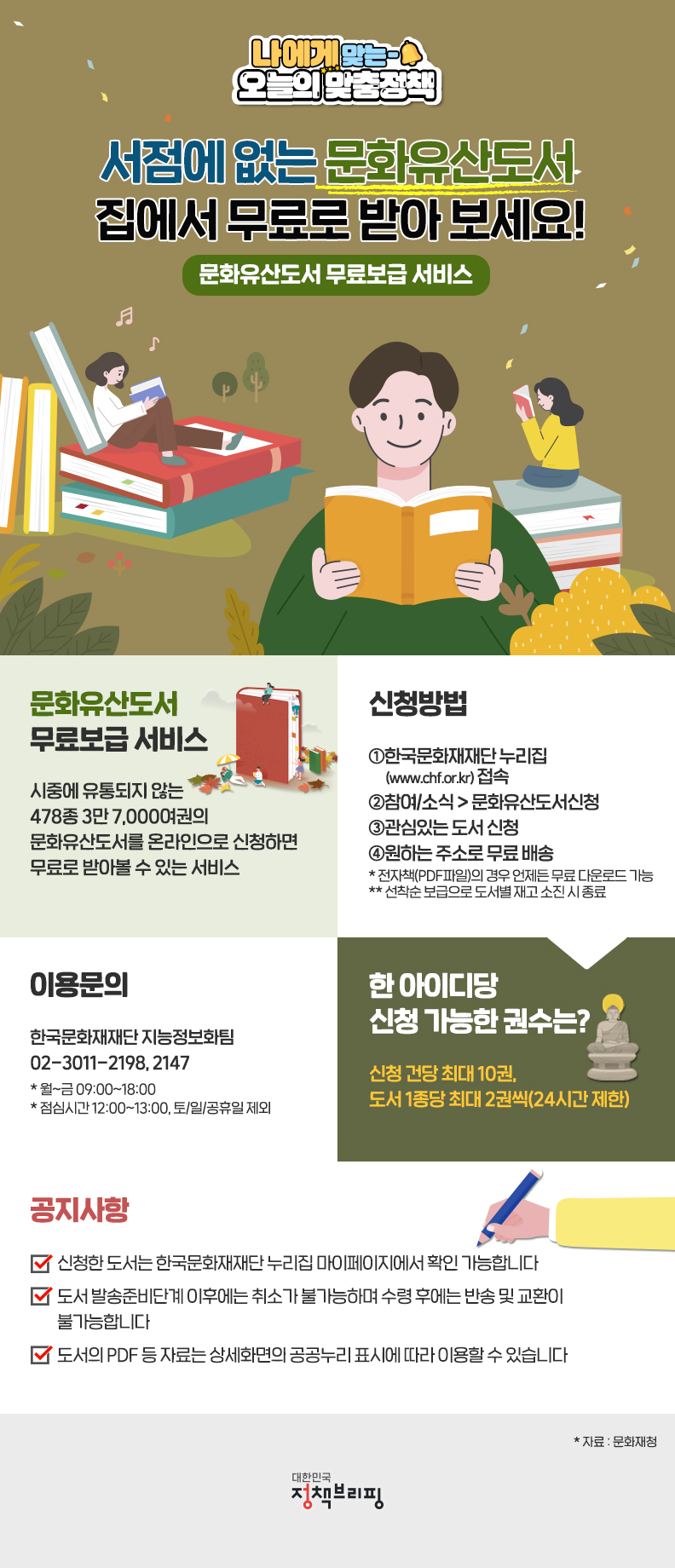 문화유산도서 무료보급 서비스, 하단내용 참고