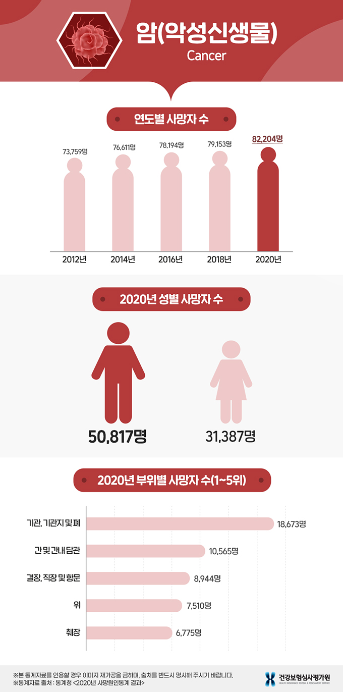 2020년 암 통계 추이