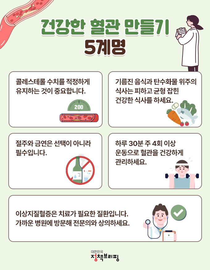 건강한 혈관 만들기 5계명