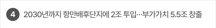 4. 2030년까지 항만배후단지에 2조 투입…부가가치 5.5조 창출