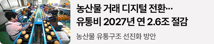 농산물 거래 디지털 전환..유통비 2027년 연 2.6조 절감 - 농산물 유통구조 선진화 방안