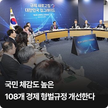국민 체감도 높은 108개 경제 형벌규정 개선한다