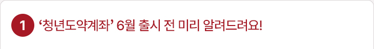 ‘청년도약계좌’ 6월 출시 전 미리 알려드려요!