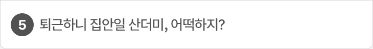 5. 퇴근하니 집안일 산더미, 어떡하지?