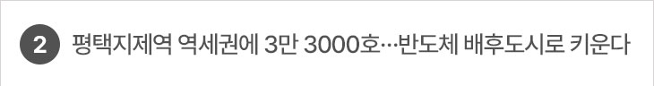 2. 평택지제역 역세권에 3만 3000호…반도체 배후도시로 키운다