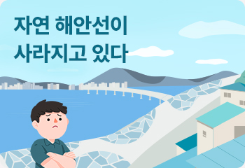 자연 해안선이 사라지고 있다