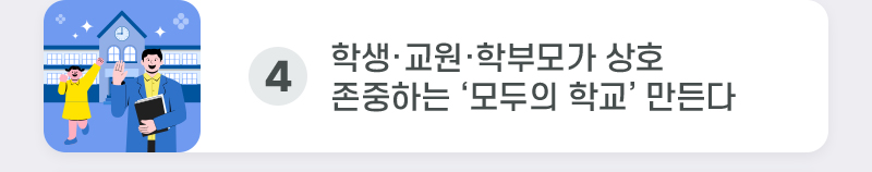 4. 학생·교원·학부모가 상호 존중하는 ‘모두의 학교’ 만든다