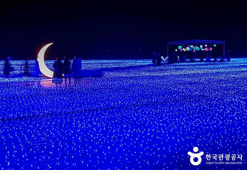 부산 거리와 바다를 수놓은 아름다운 빛 조형물 ⓒ 한국관광공사