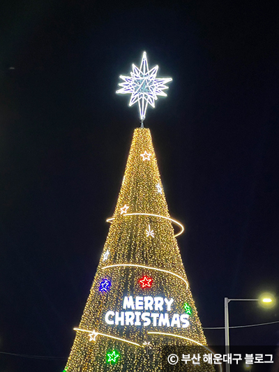 메리크리스마스 조명 트리 ⓒ 부산 해운대구 블로그